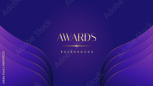Pink blue purple golden royal awards graphics background. Lines growing elegant shine spark. Luxury premium corporate abstract design template. Banner certificate dynamic shape.
