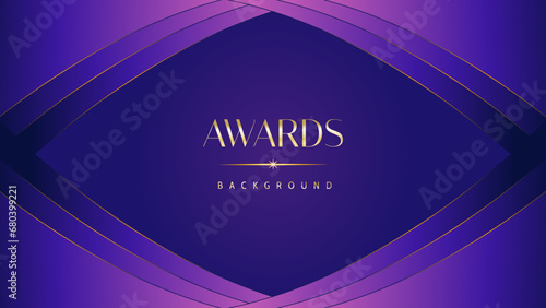 Pink blue purple golden royal awards graphics background. Lines growing elegant shine spark. Luxury premium corporate abstract design template. Banner certificate dynamic shape.