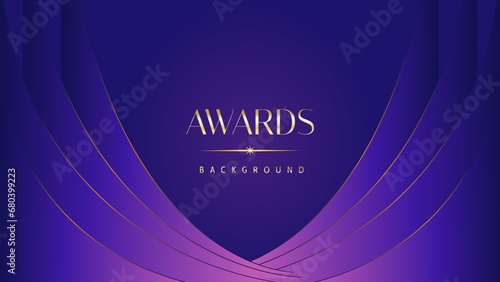 Pink blue purple golden royal awards graphics background. Lines growing elegant shine spark. Luxury premium corporate abstract design template. Banner certificate dynamic shape.