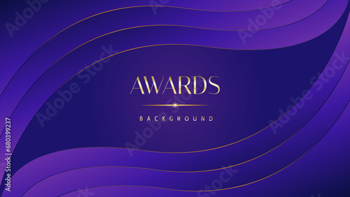 Pink blue purple golden royal awards graphics background. Lines growing elegant shine spark. Luxury premium corporate abstract design template. Banner certificate dynamic shape.