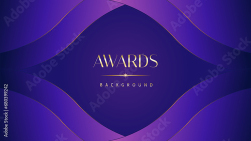 Pink blue purple golden royal awards graphics background. Lines growing elegant shine spark. Luxury premium corporate abstract design template. Banner certificate dynamic shape.