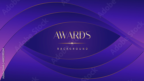 Pink blue purple golden royal awards graphics background. Lines growing elegant shine spark. Luxury premium corporate abstract design template. Banner certificate dynamic shape.