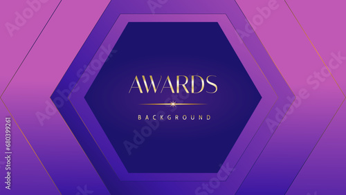 Pink blue purple golden royal awards graphics background. Lines growing elegant shine spark. Luxury premium corporate abstract design template. Banner certificate dynamic shape.