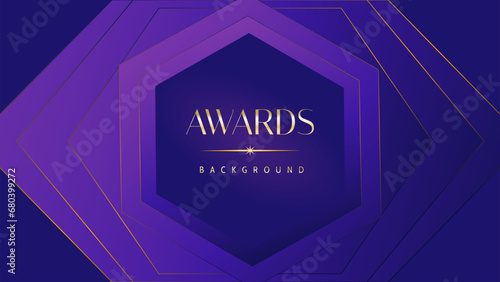 Pink blue purple golden royal awards graphics background. Lines growing elegant shine spark. Luxury premium corporate abstract design template. Banner certificate dynamic shape.