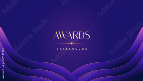 Pink blue purple golden royal awards graphics background. Lines growing elegant shine spark. Luxury premium corporate abstract design template. Banner certificate dynamic shape.