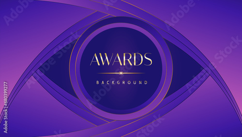 Pink blue purple golden royal awards graphics background. Lines growing elegant shine spark. Luxury premium corporate abstract design template. Banner certificate dynamic shape.