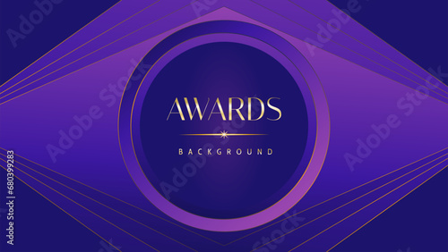 Pink blue purple golden royal awards graphics background. Lines growing elegant shine spark. Luxury premium corporate abstract design template. Banner certificate dynamic shape.