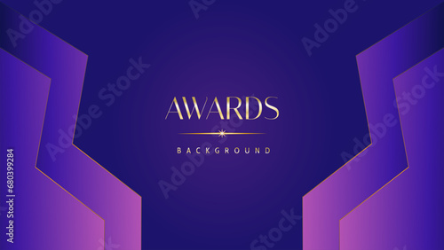 Pink blue purple golden royal awards graphics background. Lines growing elegant shine spark. Luxury premium corporate abstract design template. Banner certificate dynamic shape.