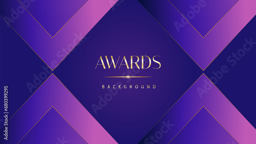 Pink blue purple golden royal awards graphics background. Lines growing elegant shine spark. Luxury premium corporate abstract design template. Banner certificate dynamic shape. photo