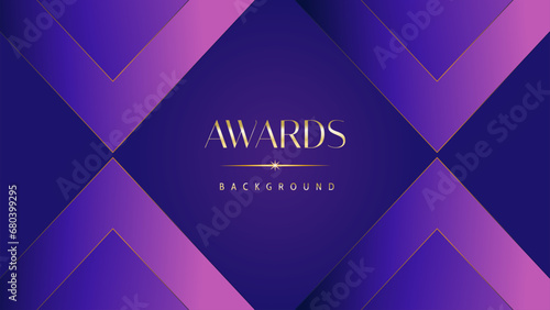 Pink blue purple golden royal awards graphics background. Lines growing elegant shine spark. Luxury premium corporate abstract design template. Banner certificate dynamic shape.