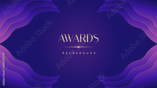 Pink blue purple golden royal awards graphics background. Lines growing elegant shine spark. Luxury premium corporate abstract design template. Banner certificate dynamic shape.