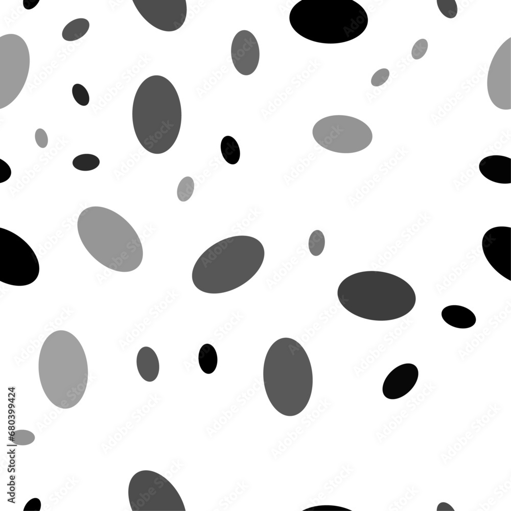 Seamless vector pattern with ellipse symbols, creating a creative monochrome background with rotated elements. Vector illustration on white background Seamless vector pattern with ellipse symbols, creating a creative monochrome background with rotated elements. Vector illustration on white background