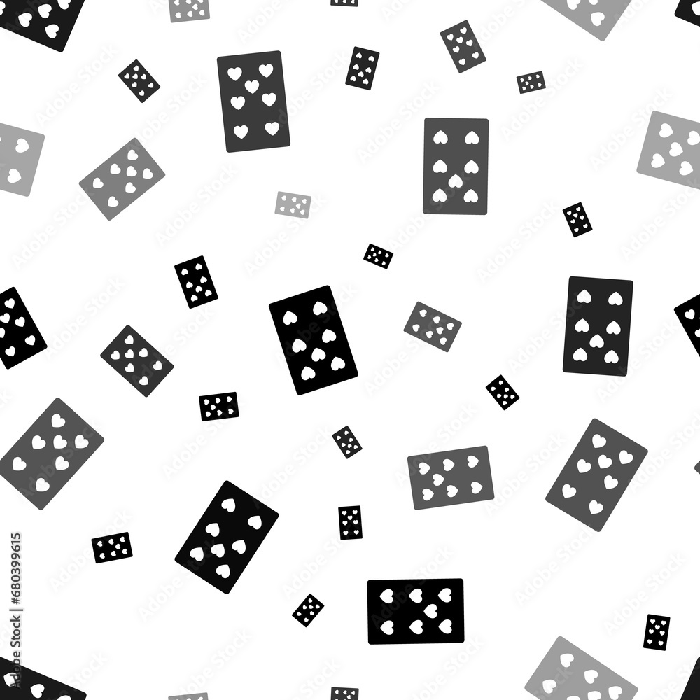 Seamless vector pattern with seven of hearts playing cards, creating a creative monochrome background with rotated elements. Illustration on transparent background Seamless vector pattern with seven of hearts playing cards, creating a creative monochrome background with rotated elements. Illustration on transparent background
