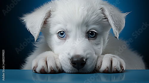white pomeranian puppy © AA