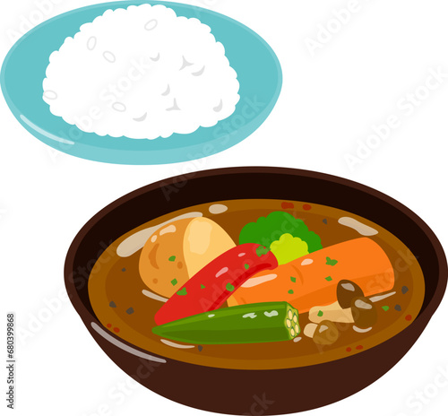 スープカレーとライス