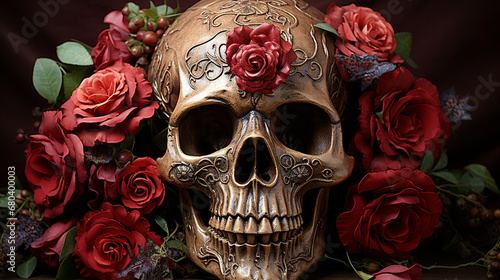 skull with rose © AA