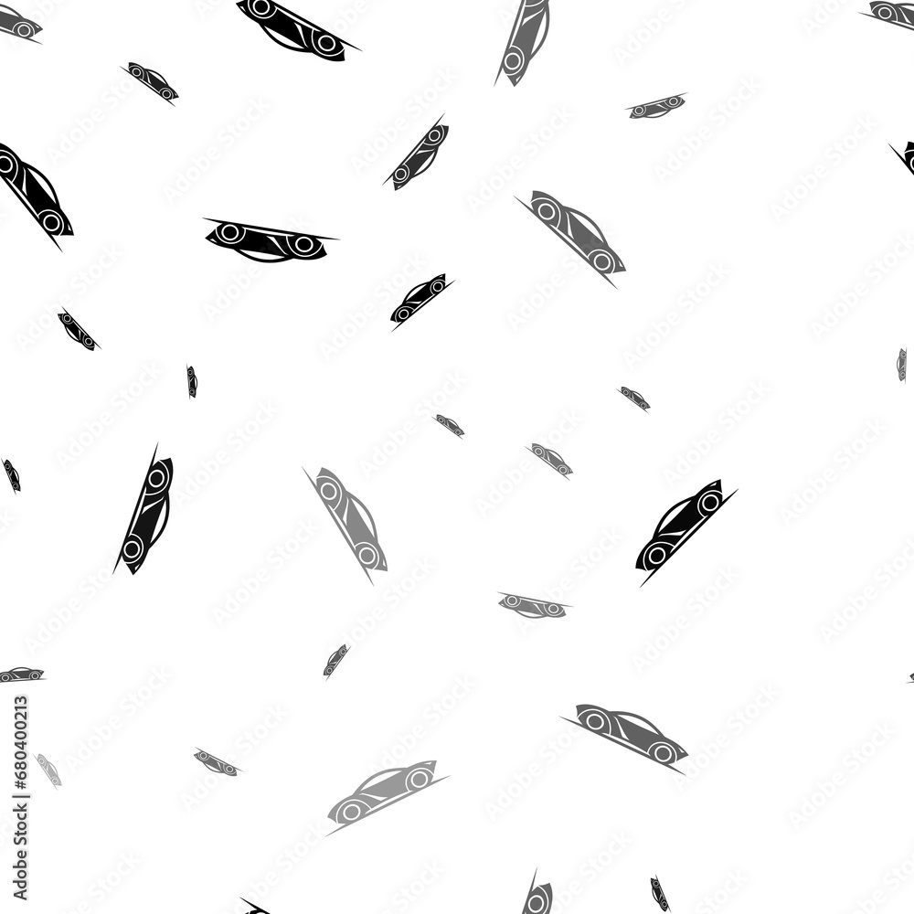 Seamless vector pattern with future car symbols, creating a creative monochrome background with rotated elements. Illustration on transparent background Seamless vector pattern with future car symbols, creating a creative monochrome background with rotated elements. Illustration on transparent background