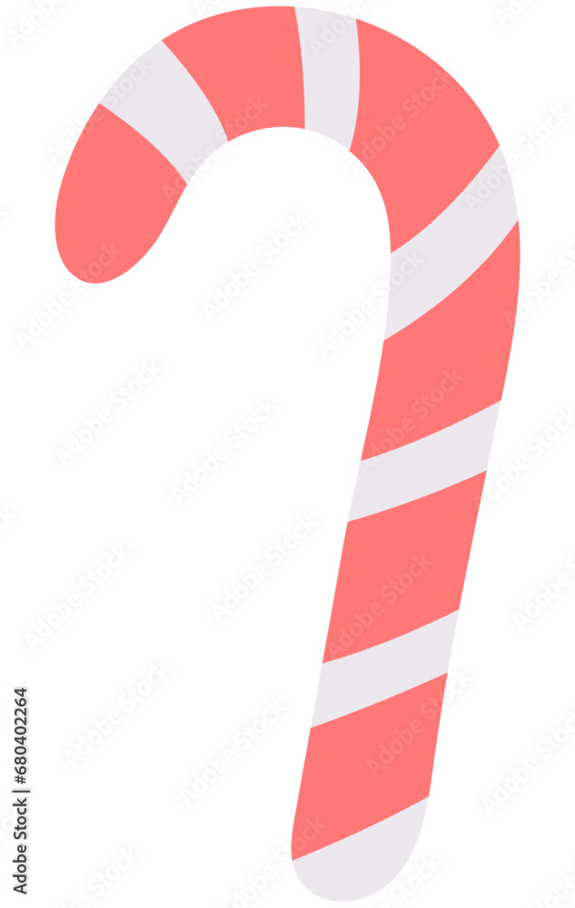 Candy cane christmas candy flat design isolated vector illustration. Candy cane christmas candy flat design isolated vector illustration.