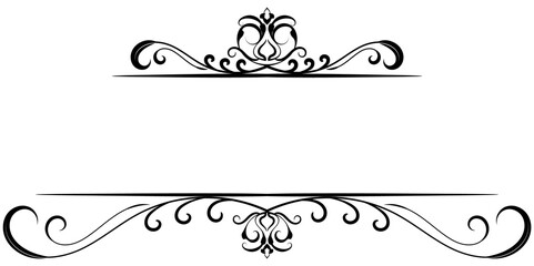 vintage horizontal frame Label lines for making catalogs and brochures for coffee shops and boutiques.