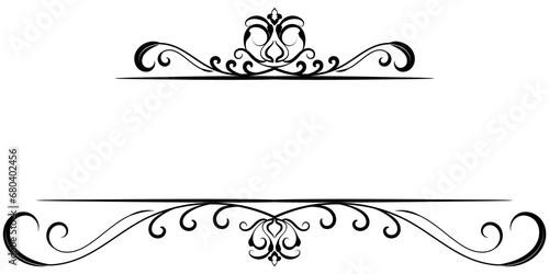 vintage horizontal frame Label lines for making catalogs and brochures for coffee shops and boutiques.