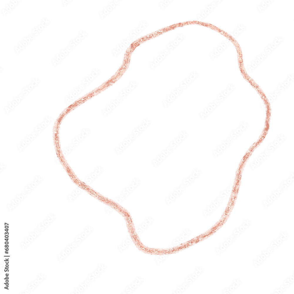 Fototapeta premium Glitter Abstract Organic Shape Line Art