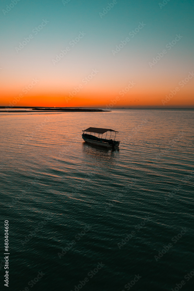 Stunning sunrise view over the Indian Ocean at Bar Al Hikman in Oman Stunning sunrise view over the Indian Ocean at Bar Al Hikman in Oman
