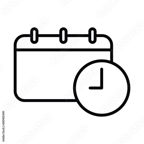 Schedule, hotel booking, meeting time icon design vector template illustration on transparent background
 photo