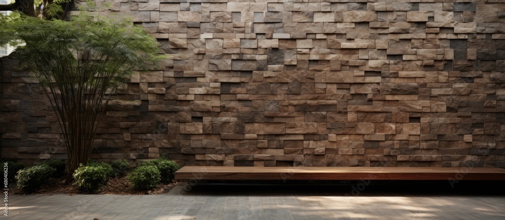 The old stone wall showcased an abstract design with a natural texture, incorporating the natural brown hues of the rock and brick materials, creating a visually stunning surface that complemented the The old stone wall showcased an abstract design with a natural texture, incorporating the natural brown hues of the rock and brick materials, creating a visually stunning surface that complemented the