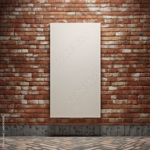 Brick Wall Gallery  Blank Canvas Feature in 3D Render