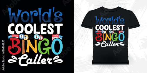 Funny Bingo Player Casino Vintage Bingo T-shirt Design