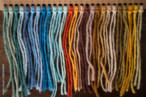 Close-up of Colorful Hand-Dyed Yarn