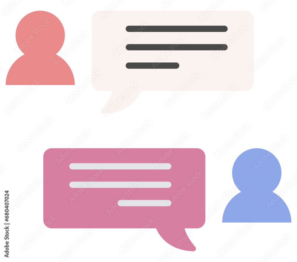 Chat bubble, chat dialog isolated on white background. Chat bubble, chat dialog isolated on white background.