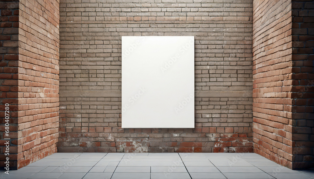 Artistic Canvas Showcase: 3D Render of Blank Wall with a Canvas Artistic Canvas Showcase: 3D Render of Blank Wall with a Canvas