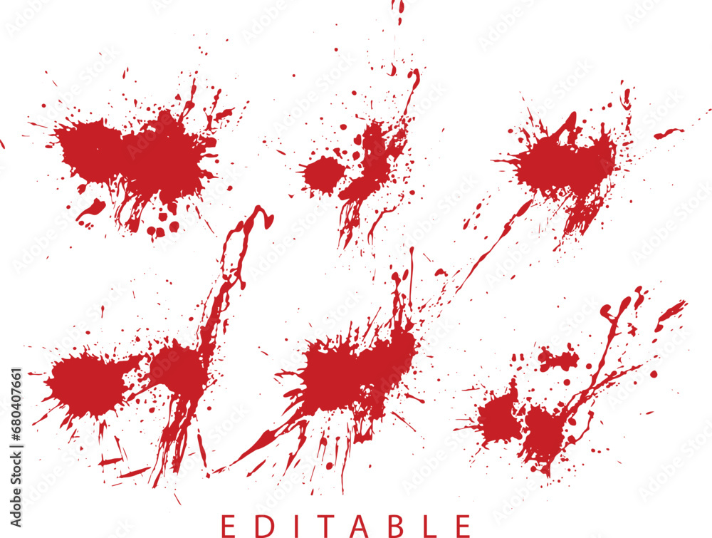 Vector smear red blood spot background collection Vector smear red blood spot background collection