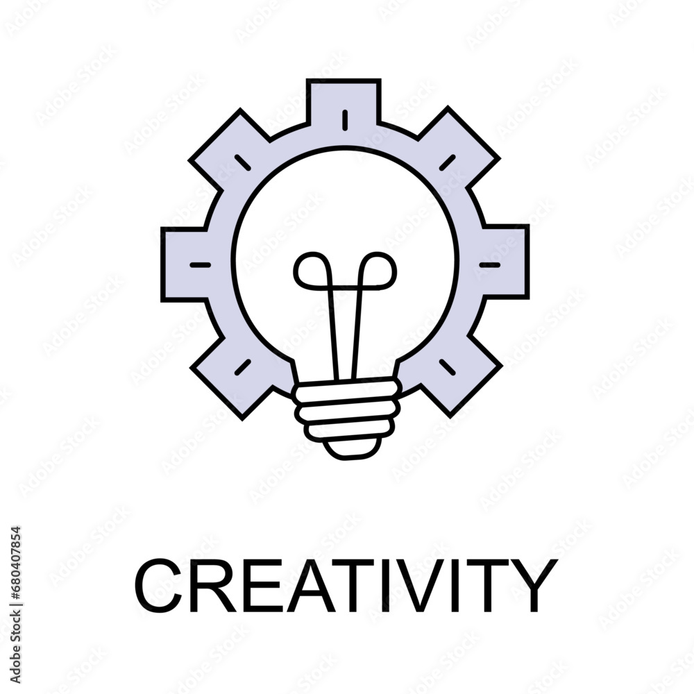 Creative Core Values Icon, with editable stroke. Creative Core Values Icon, with editable stroke.