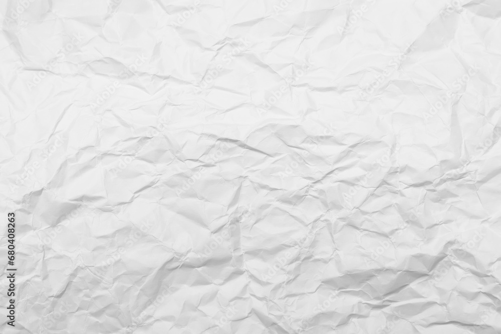 Fototapeta premium White Paper Texture background. Crumpled white paper abstract shape background with space paper recycle for text