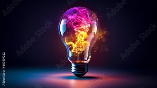 ideas creativity. Light bulb, innovation, energy imagination, technology, inspiration solution intelligence.
