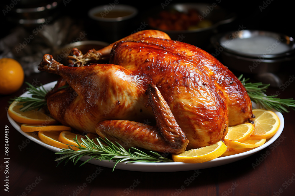 Roasted chicken with lemon and rosemary Roasted chicken with lemon and rosemary