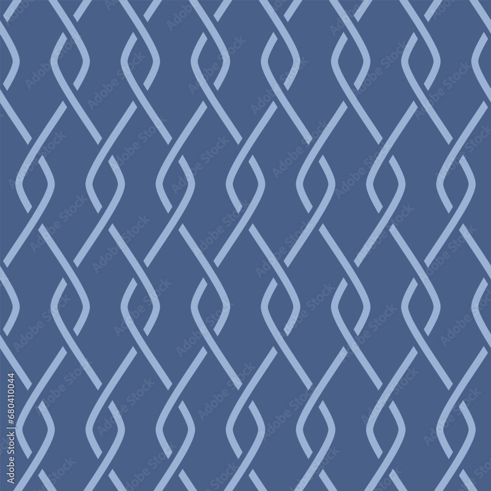 Naklejka premium Japanese Diamond Weave Net Vector Seamless Pattern