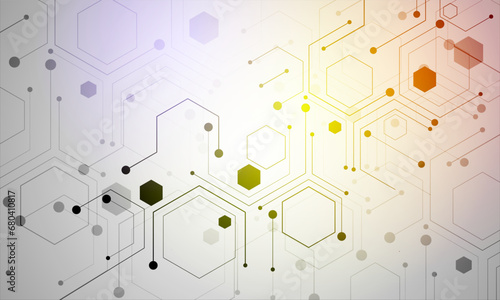 Abstract background of hexagonal cells.  Vector graphics.