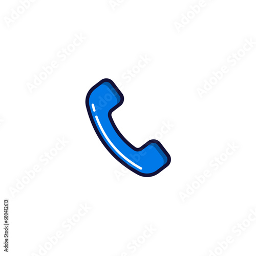 Call icon with Simple colorfull style Vector Illustration