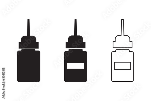 Set of eye dropper, Nasal drops vector icon