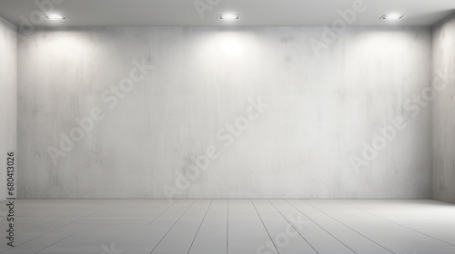 Minimalist Interior Design: Light Gray Walls and Smooth Floors © sunanta