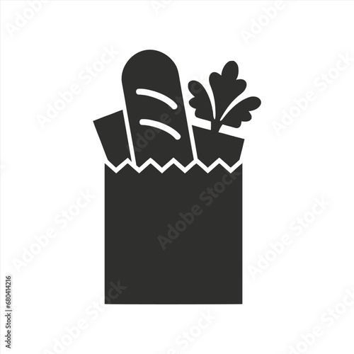 Bag of groceries icon