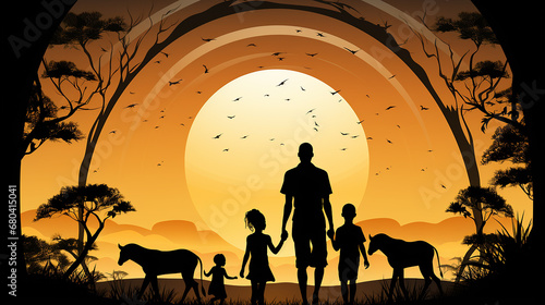 Free_vector_silhouette_of_a_family_walking_together