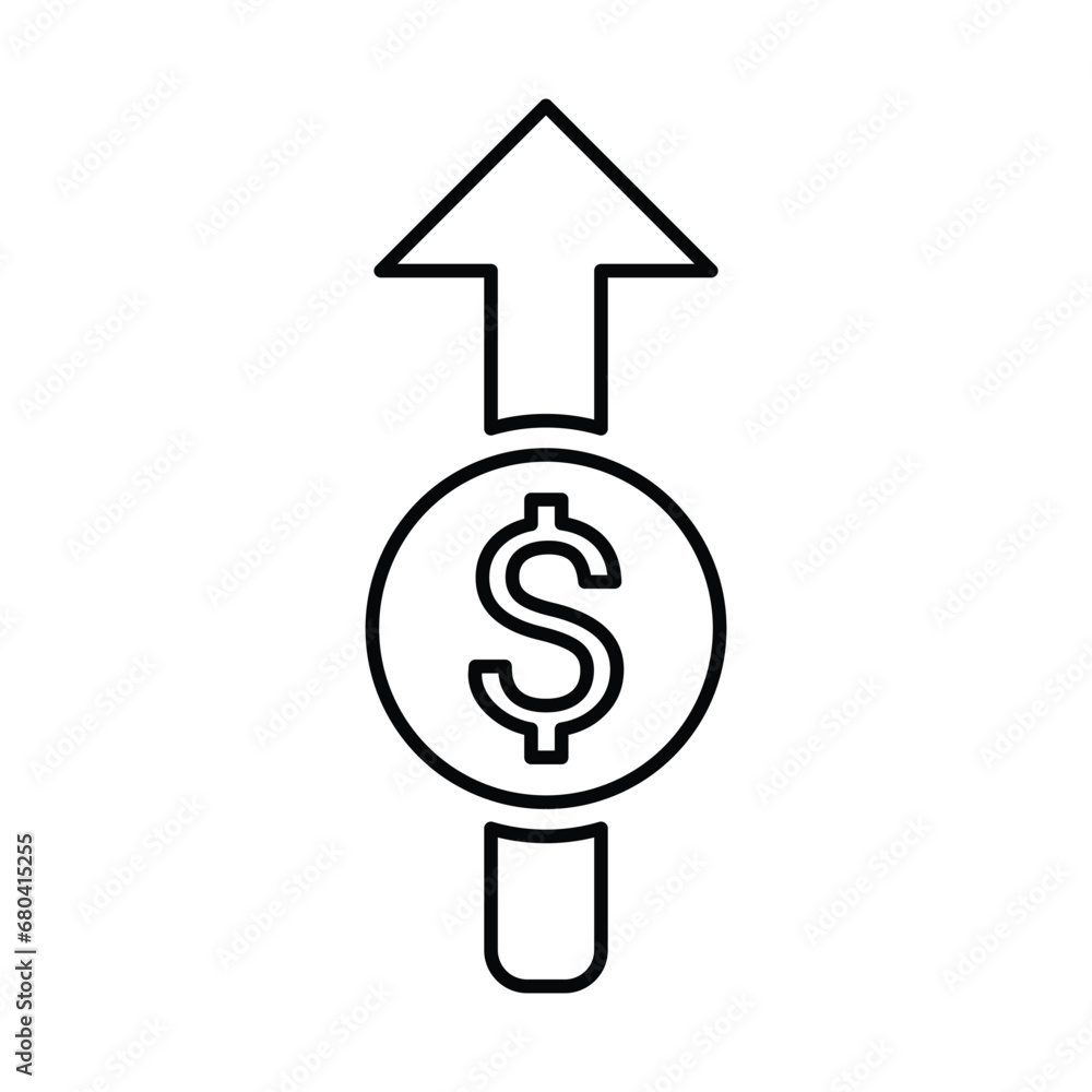 Growth, Increase Icon In Outline Style Growth, Increase Icon In Outline Style