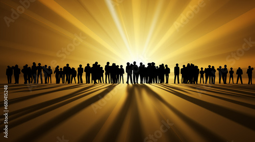 Free_vector_party_crowd_on_sunburst_background