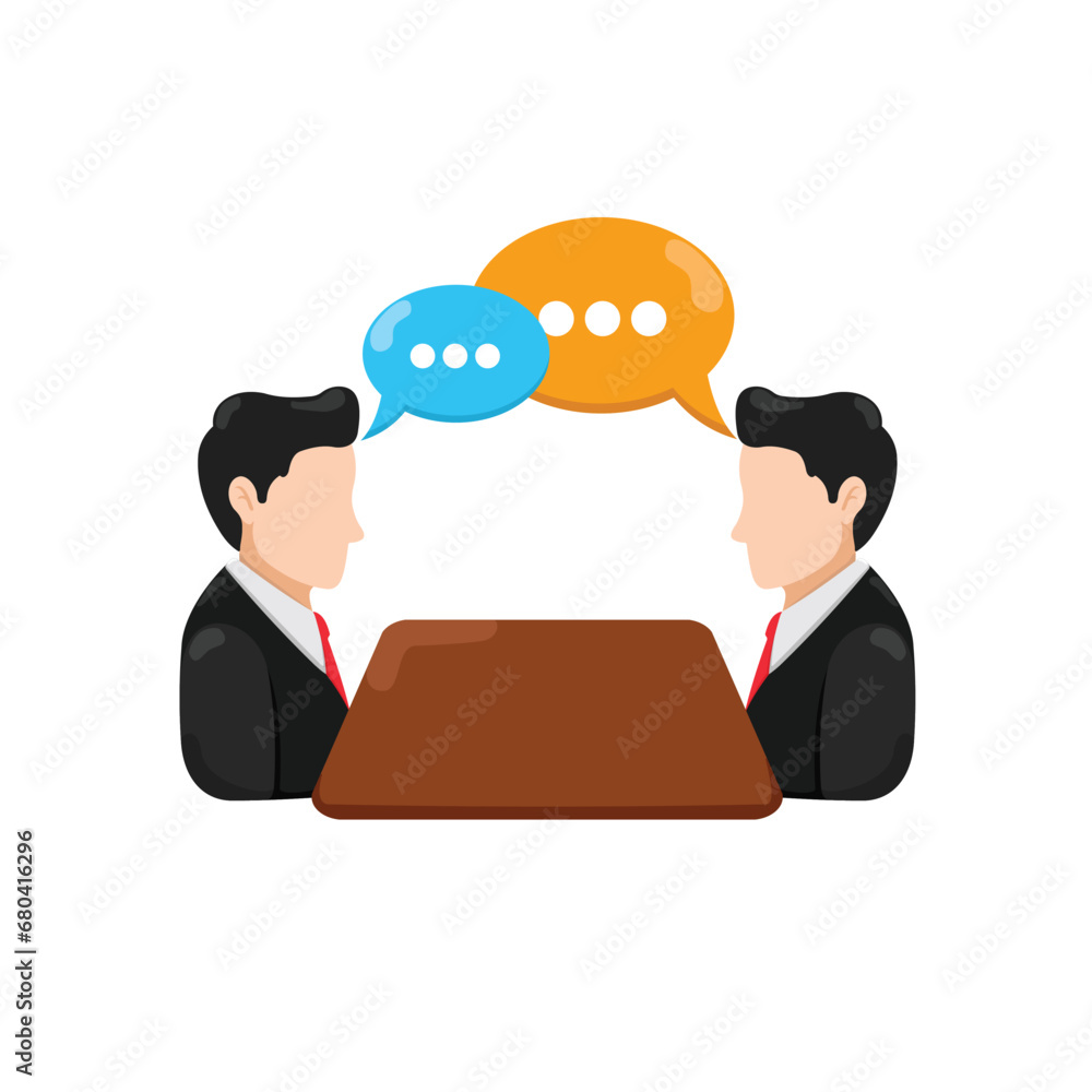 meeting illustration. vector illustration in flat style meeting illustration. vector illustration in flat style