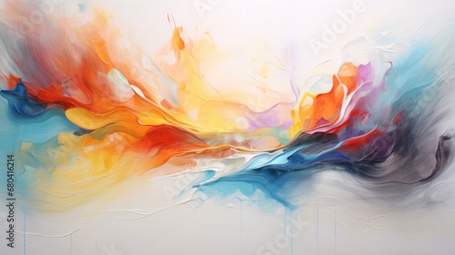 Colorful abstract painting with vibrant brushstrokes.