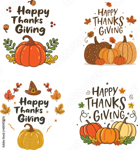  Happy thanksgiving Autumn vector. Bundle, Thanksgiving Pumpkins Bundle, Fall vector, Autumn bundle , cute fall Designs